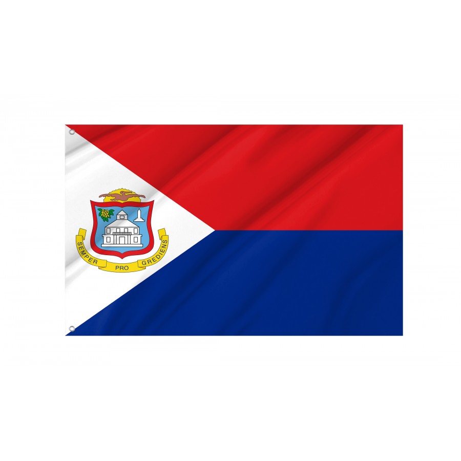 Flag of Sint Maarten, Patriotic Flags, Unique Design Print, Flags for Indoor & Outdoor Use