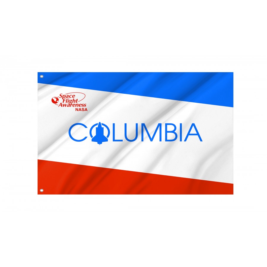 Flag of Space Shuttle Columbia, Unique Design Print, Flags for Indoor & Outdoor Use