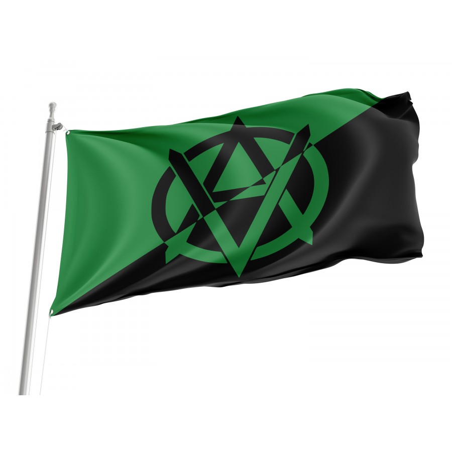 Flag of Veganarchist, Unique Design Print, Flags for Indoor & Outdoor Use