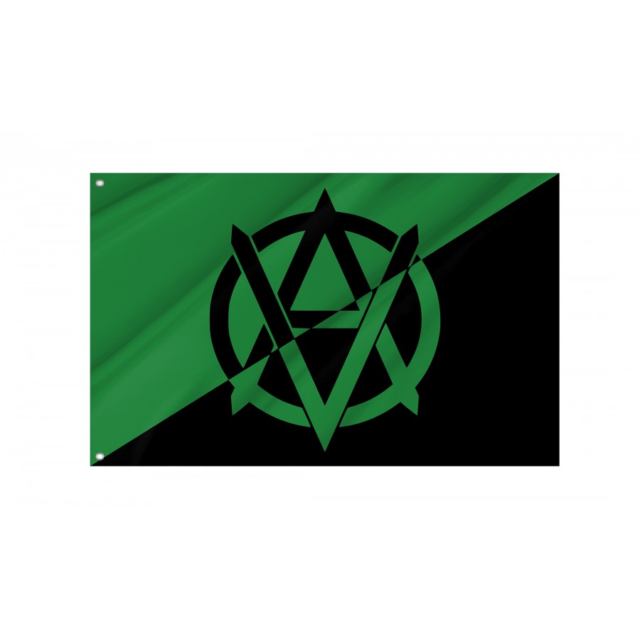 Flag of Veganarchist, Unique Design Print, Flags for Indoor & Outdoor Use