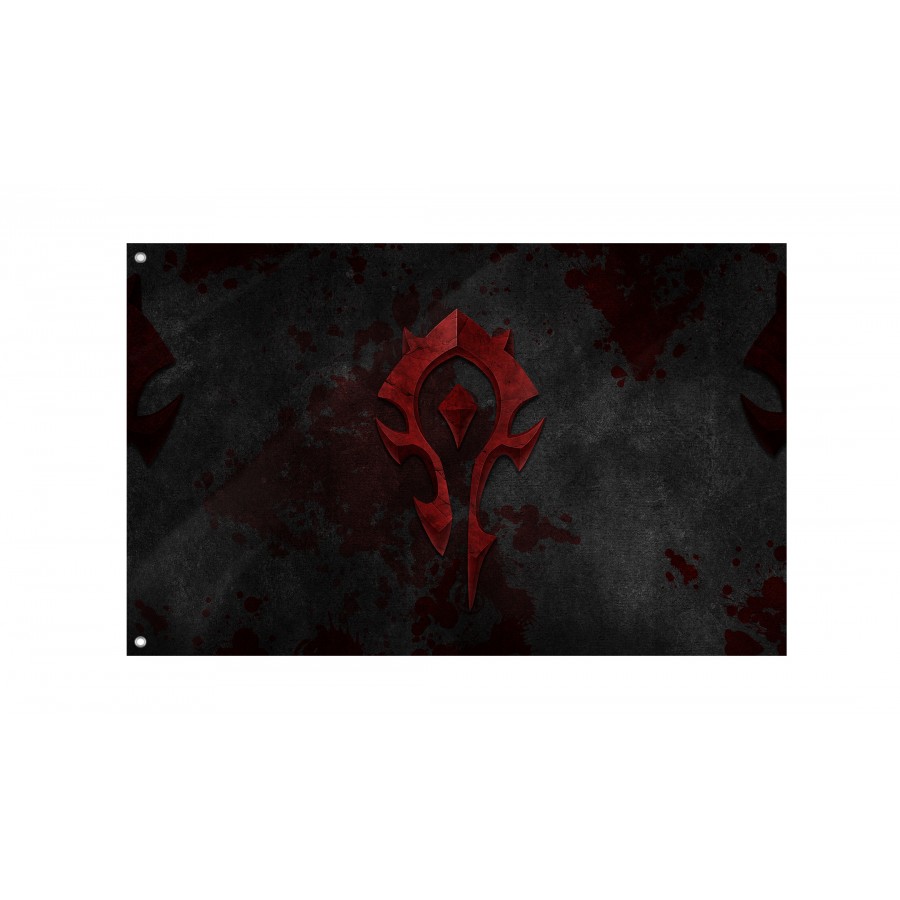 Flag of World Of Warcraft ORC Logo, Unique Design Print, Flags for Indoor & Outdoor Use, WOW--1