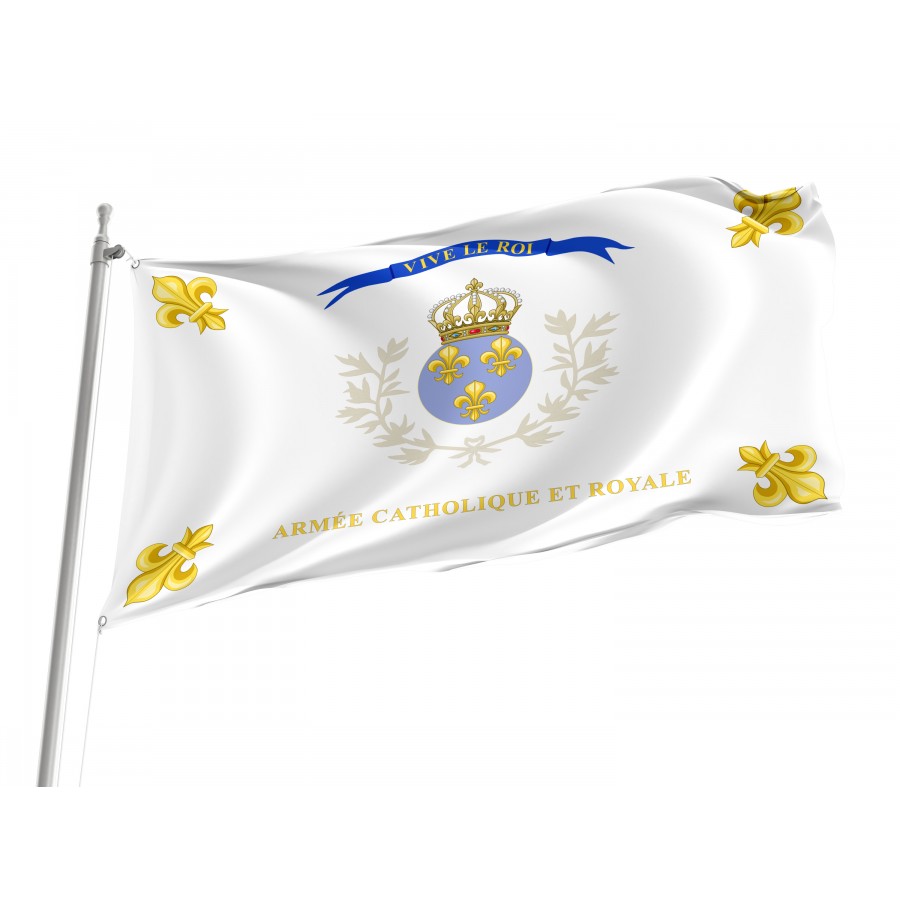 Flag Of Armée Catholique Et Royale De Vendée, Flags For Indoor & Outdoor Use - High Quality France for Indoor and Outdoor Use