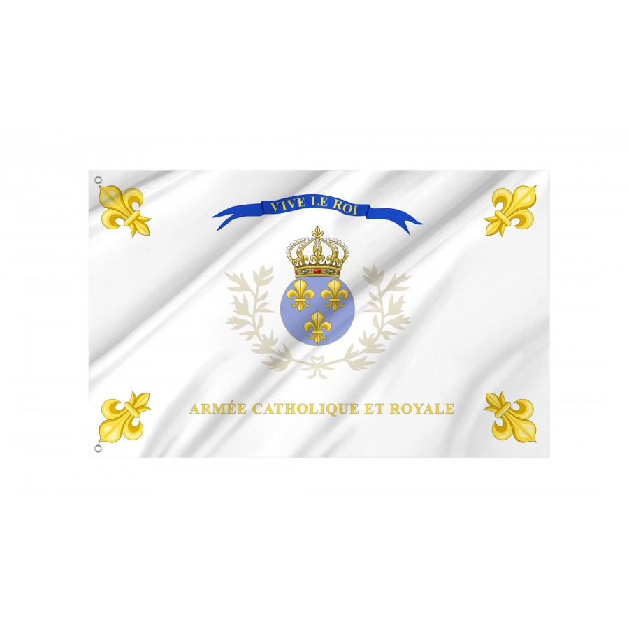 Flag Of Armée Catholique Et Royale De Vendée, Flags For Indoor & Outdoor Use - High Quality France for Indoor and Outdoor Use