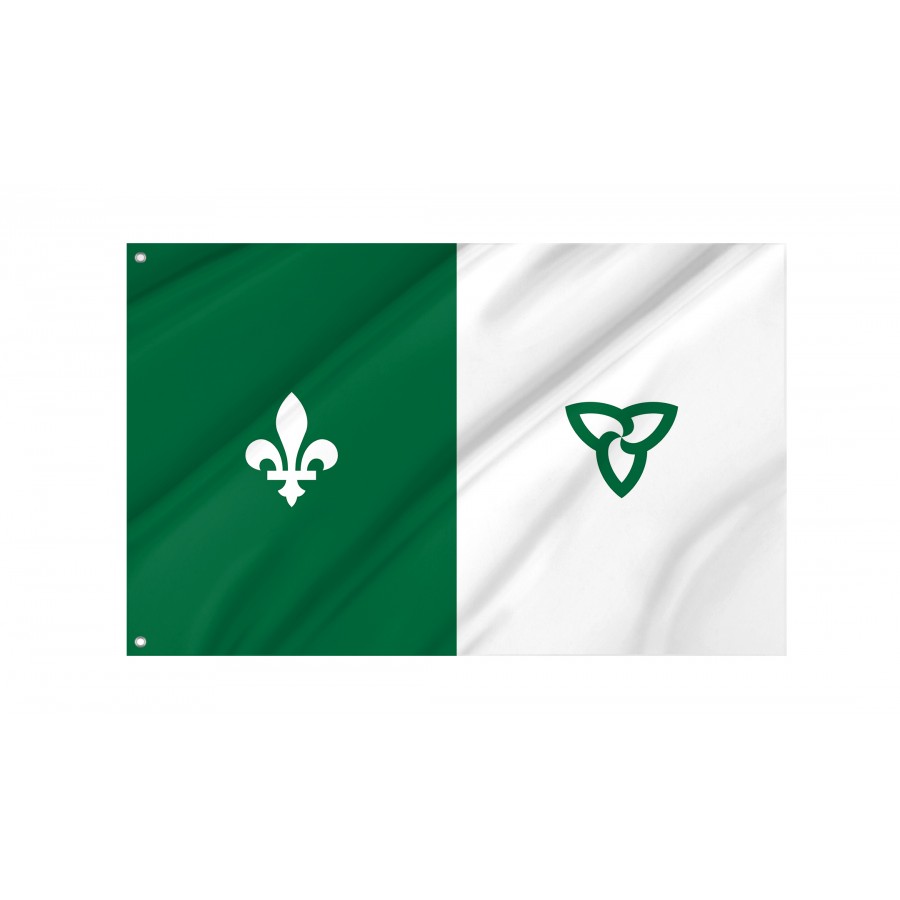 Flag Of Franco-Ontarian, Patriotic Flags, Unique Design Print, Flags For Indoor & Outdoor Use - High Quality France for Indoor and Outdoor Use