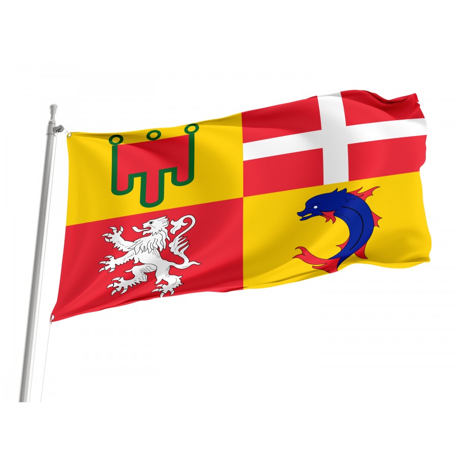 Flag Of French Administrative Region Auvergne-Rhone-Alpes, Patriotic Flags, Unique Design Print, Flags For Indoor & Outdoor Use - High Quality France for Indoor and Outdoor Use