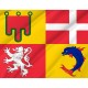 Flag of French Administrative Region Auvergne-Rhone-Alpes, Patriotic Flags, Unique Design Print, Flags for Indoor & Outdoor Use - Imagine 2