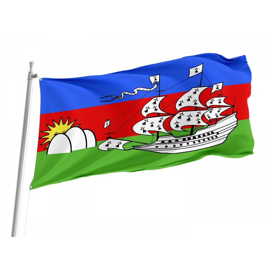 Flag Of Lorient, Patriotic Flags, Unique Design Print, Flags For Indoor & Outdoor Use - High Quality France for Indoor and Outdoor Use