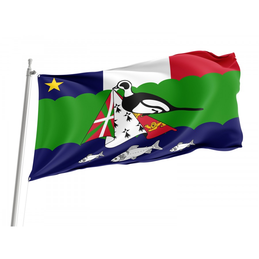 Flag Of Miquelon-Langlade, Patriotic Flags, Unique Design Print, Flags For Indoor & Outdoor Use - High Quality France for Indoor and Outdoor Use