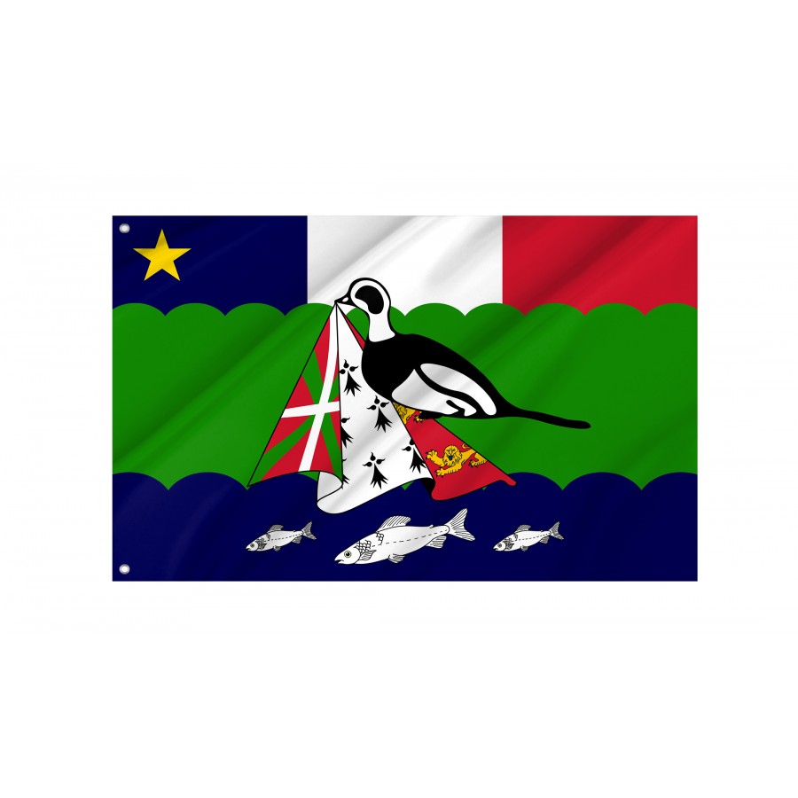 Flag Of Miquelon-Langlade, Patriotic Flags, Unique Design Print, Flags For Indoor & Outdoor Use - High Quality France for Indoor and Outdoor Use