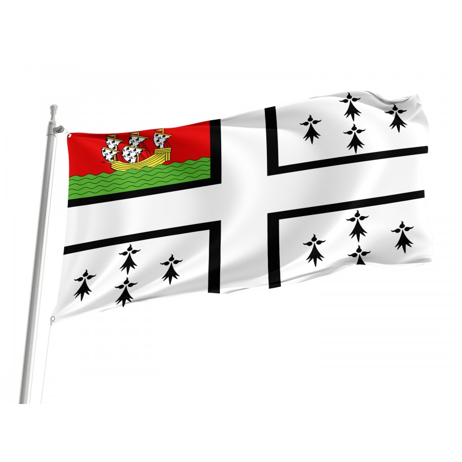 Flag Of Nantes, Patriotic Flags, Unique Design Print, Flags For Indoor & Outdoor Use - High Quality France for Indoor and Outdoor Use