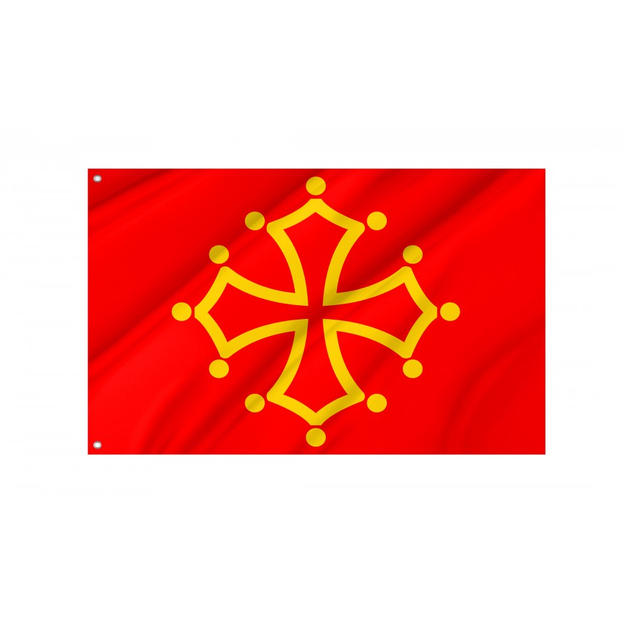 Flag Of Region Midi-Pyrénées In France, Patriotic Flags, Unique Design Print, Flags For Indoor & Outdoor Use - High Quality Midi Pyrenees for Indoor and Outdoor Use