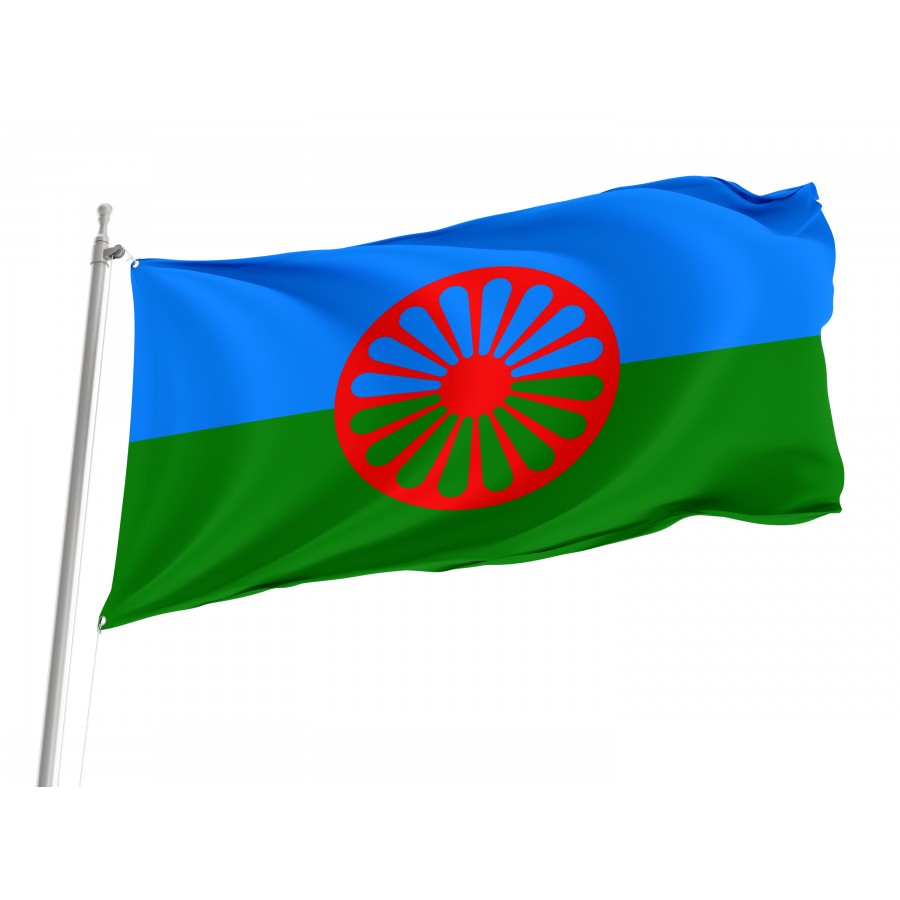 Flag Of Romani People, Made Using These Dimensions, Patriotic Flags, Unique Design Print, Flags For Indoor & Outdoor Use - High Quality Historical Flags for Indoor and Outdoor Use