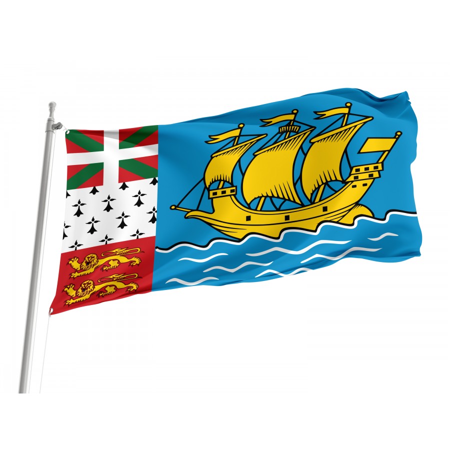 Flag Of Saint-Pierre And Miquelon, Patriotic Flags, Unique Design Print, Flags For Indoor & Outdoor Use - High Quality France for Indoor and Outdoor Use