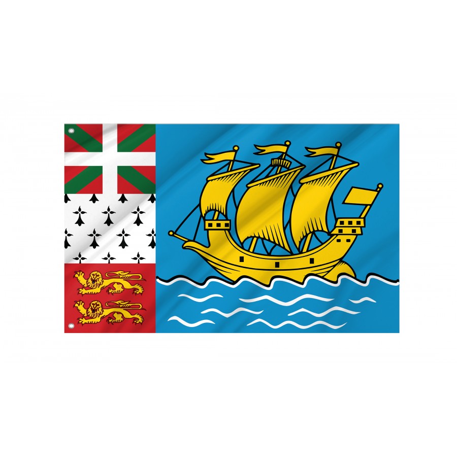 Flag Of Saint-Pierre And Miquelon, Patriotic Flags, Unique Design Print, Flags For Indoor & Outdoor Use - High Quality France for Indoor and Outdoor Use