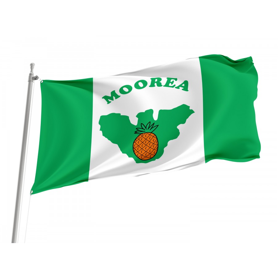 Flag of Moorea-Maiao, Windward Islands, French Polynesia, Flags for Indoor & Outdoor Use