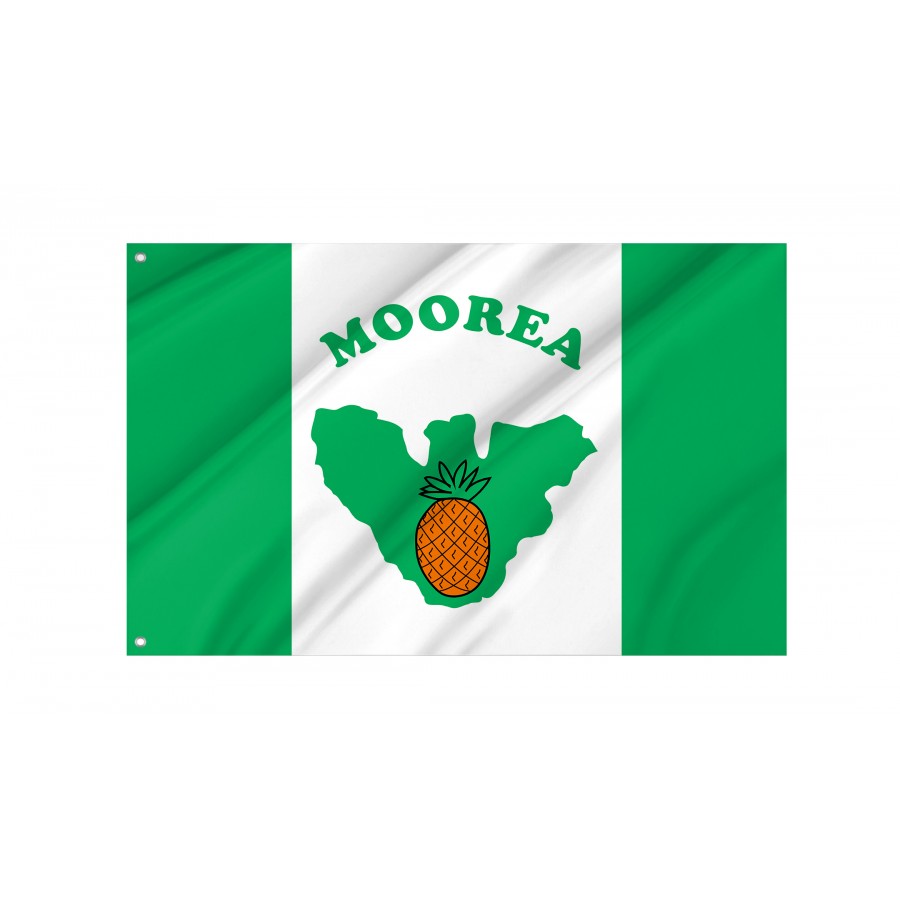 Flag of Moorea-Maiao, Windward Islands, French Polynesia, Flags for Indoor & Outdoor Use