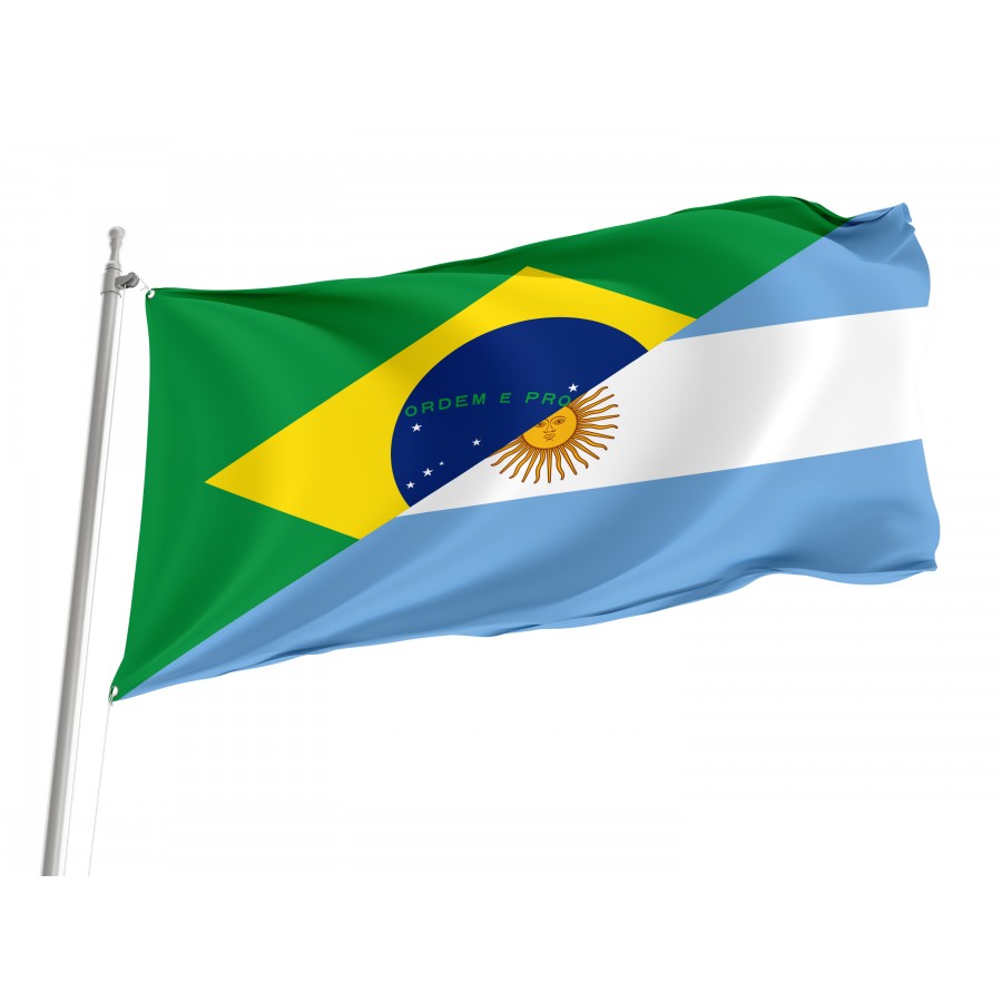 Brazil And Argentina Friendship Flag, Patriotic Flags, Unique Design Print, Flags For Indoor & Outdoor Use - High Quality Friendship Flag for Indoor and Outdoor Use