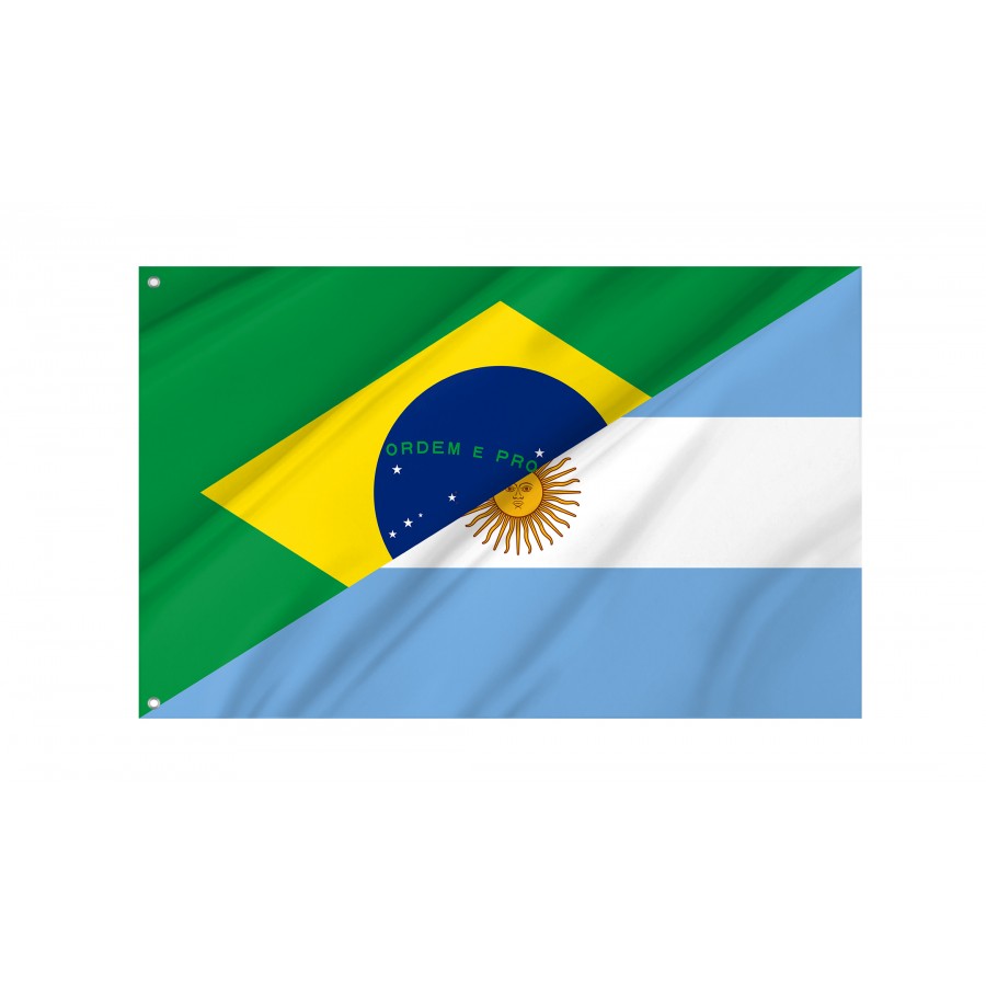Brazil And Argentina Friendship Flag, Patriotic Flags, Unique Design Print, Flags For Indoor & Outdoor Use - High Quality Friendship Flag for Indoor and Outdoor Use