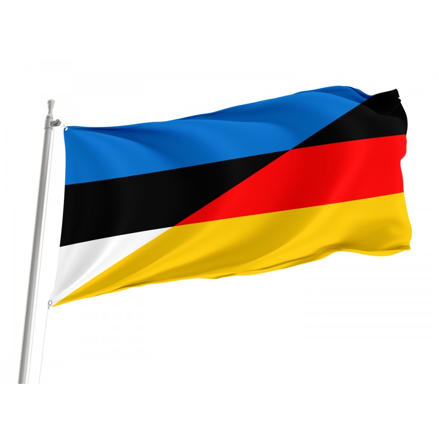 Estonia And Germany Friendship Flag, Patriotic Flags, Unique Design Print, Flags For Indoor & Outdoor Use - High Quality Friendship Flag for Indoor and Outdoor Use