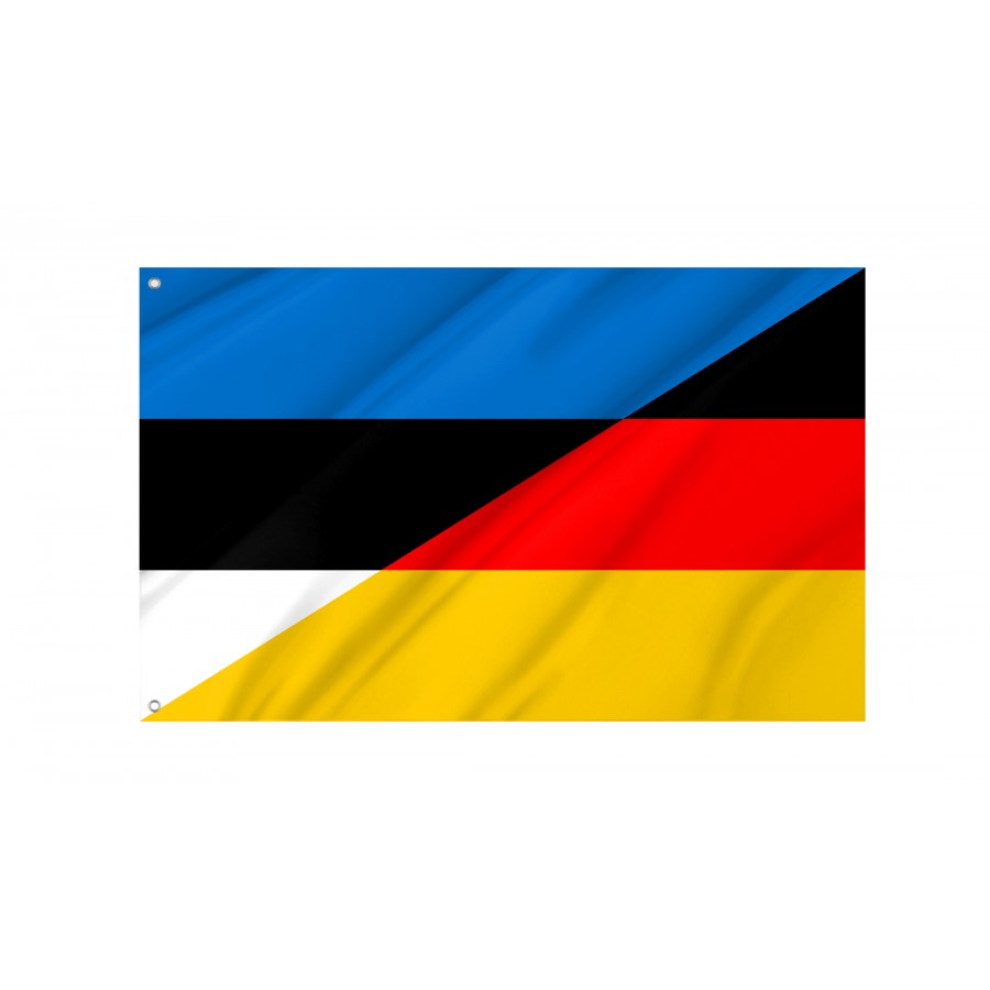 Estonia And Germany Friendship Flag, Patriotic Flags, Unique Design Print, Flags For Indoor & Outdoor Use - High Quality Friendship Flag for Indoor and Outdoor Use