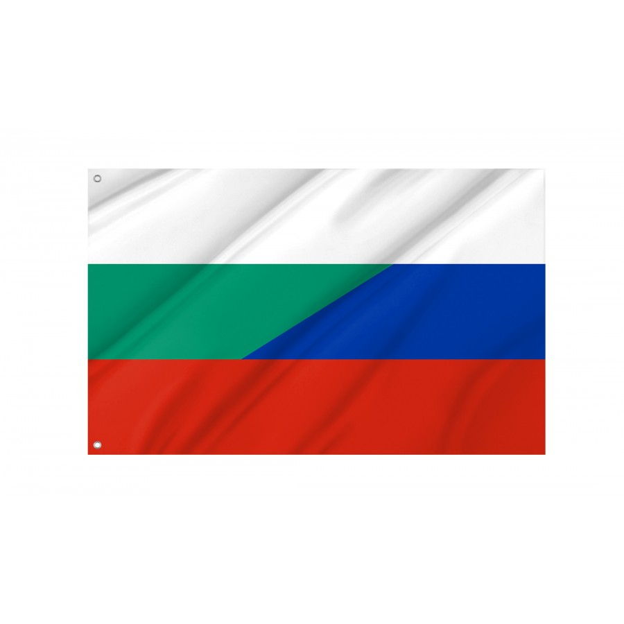 Bulgaria And Russia Friendship Flag, Patriotic Flags, Unique Design Print, Flags For Indoor & Outdoor Use - High Quality Friendship Flag for Indoor and Outdoor Use
