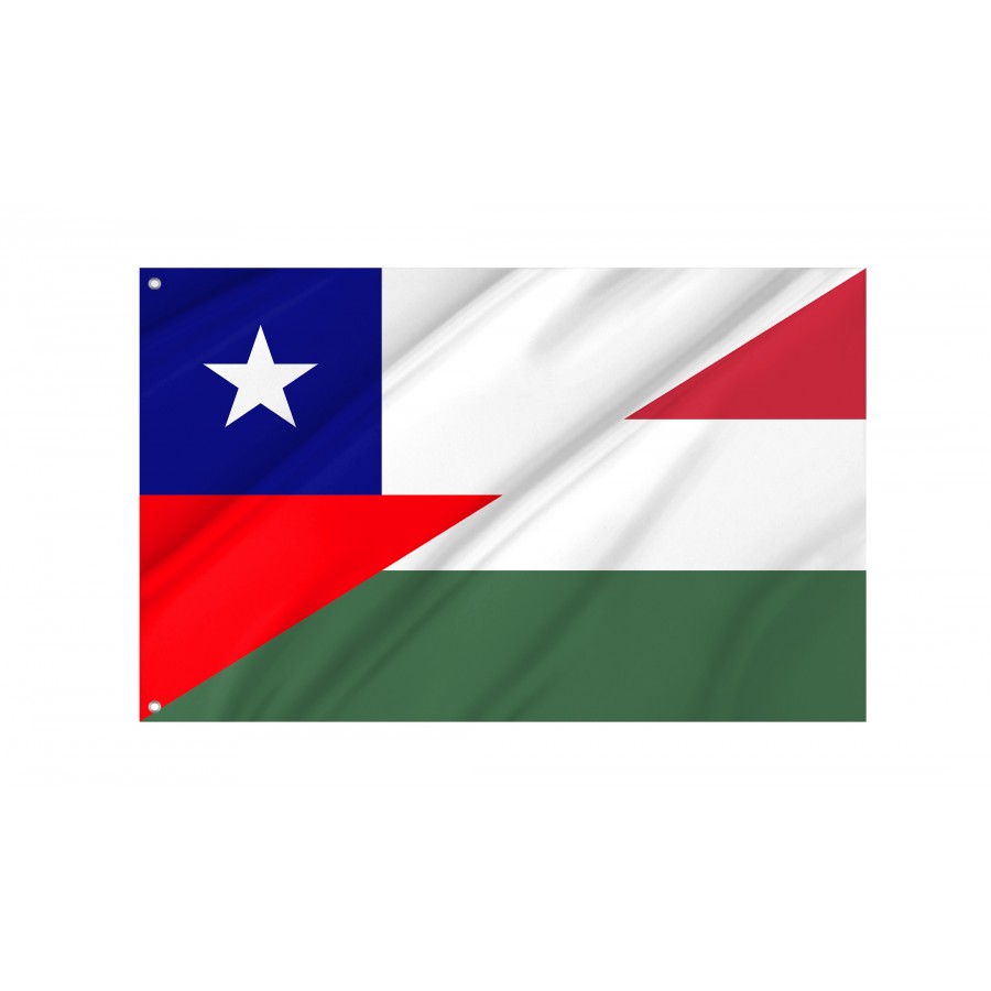 Chile And Hungary Friendship Flag, Patriotic Flags, Unique Design Print, Flags For Indoor & Outdoor Use - High Quality Friendship Flag for Indoor and Outdoor Use