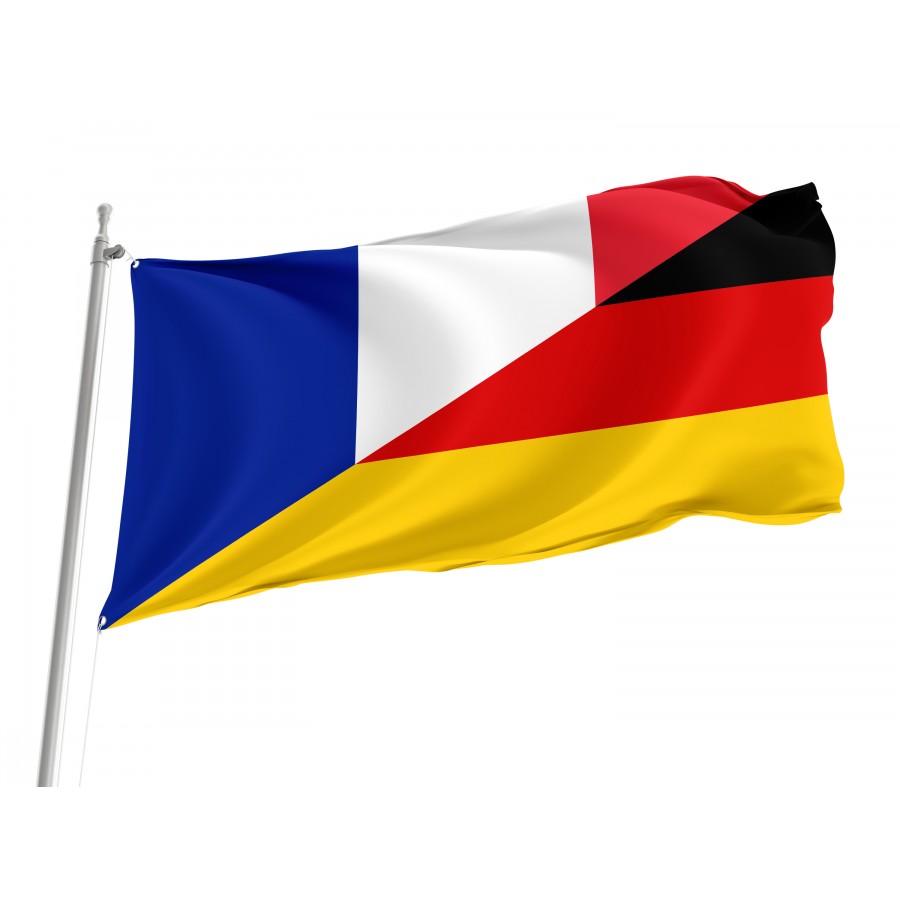 France And Germany Friendship Flag, Patriotic Flags, Unique Design Print, Flags For Indoor & Outdoor Use - High Quality Friendship Flag for Indoor and Outdoor Use