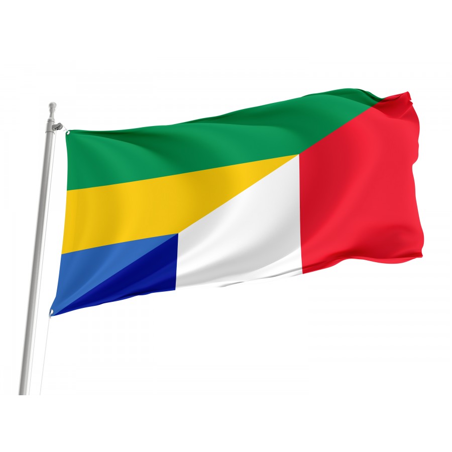 Gabon And France Friendship Flag, Patriotic Flags, Unique Design Print, Flags For Indoor & Outdoor Use - High Quality Friendship Flag for Indoor and Outdoor Use