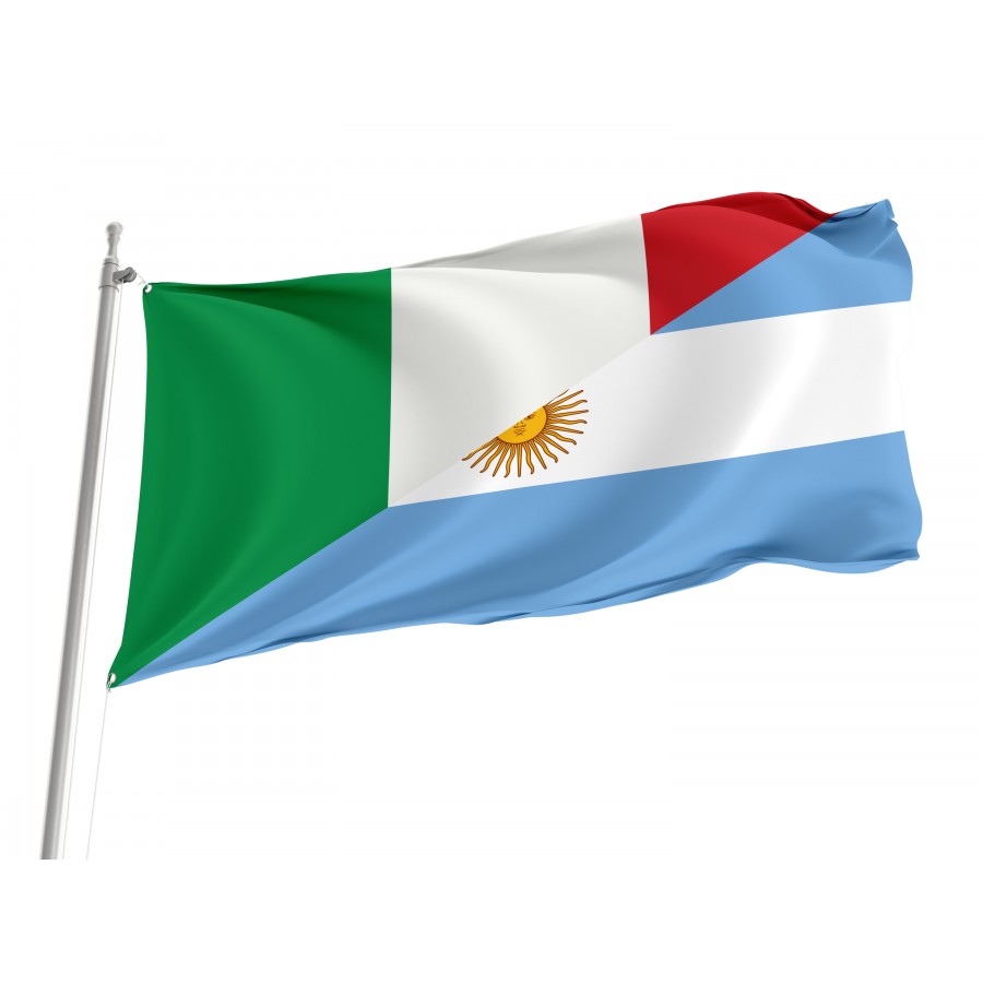 Italy And Argentina Friendship Flag, Patriotic Flags, Unique Design Print, Flags For Indoor & Outdoor Use - High Quality Friendship Flag for Indoor and Outdoor Use