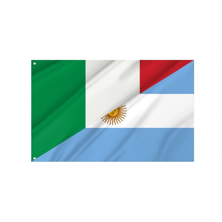 Italy And Argentina Friendship Flag, Patriotic Flags, Unique Design Print, Flags For Indoor & Outdoor Use - High Quality Friendship Flag for Indoor and Outdoor Use