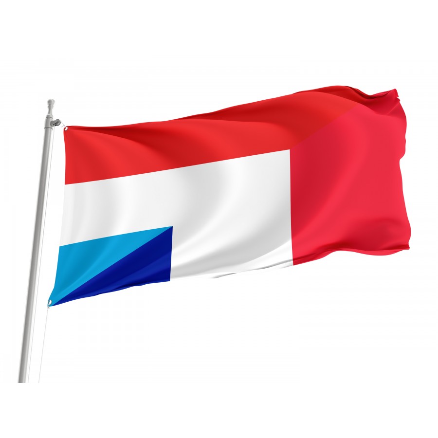 Luxembourg And France Friendship Flag, Patriotic Flags, Unique Design Print, Flags For Indoor & Outdoor Use - High Quality Friendship Flag for Indoor and Outdoor Use