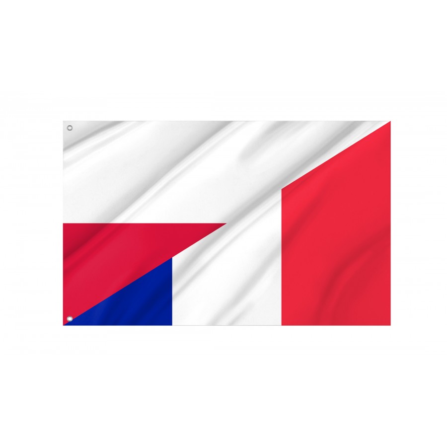 Poland And France Friendship Flag, Patriotic Flags, Unique Design Print, Flags For Indoor & Outdoor Use - High Quality Friendship Flag for Indoor and Outdoor Use