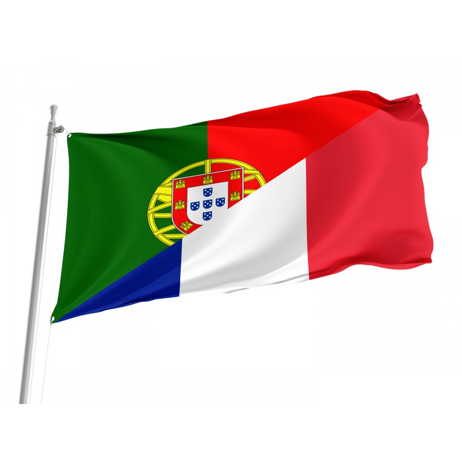Portugal And France Friendship Flag, Patriotic Flags, Unique Design Print, Flags For Indoor & Outdoor Use - High Quality Friendship Flag for Indoor and Outdoor Use