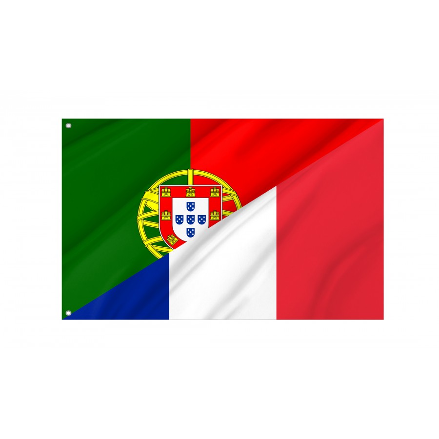 Portugal And France Friendship Flag, Patriotic Flags, Unique Design Print, Flags For Indoor & Outdoor Use - High Quality Friendship Flag for Indoor and Outdoor Use