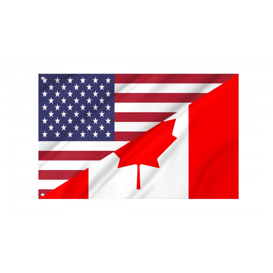 United States And The Canada Friendship Flag, Patriotic Flags, Unique Design Print, Flags For Indoor & Outdoor Use - High Quality Friendship Flag for Indoor and Outdoor Use