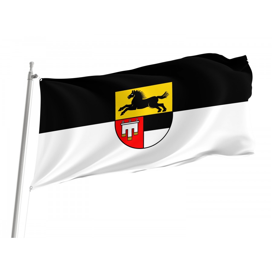 Langenau Flag - Official German Municipal Flag from Baden-Württemberg