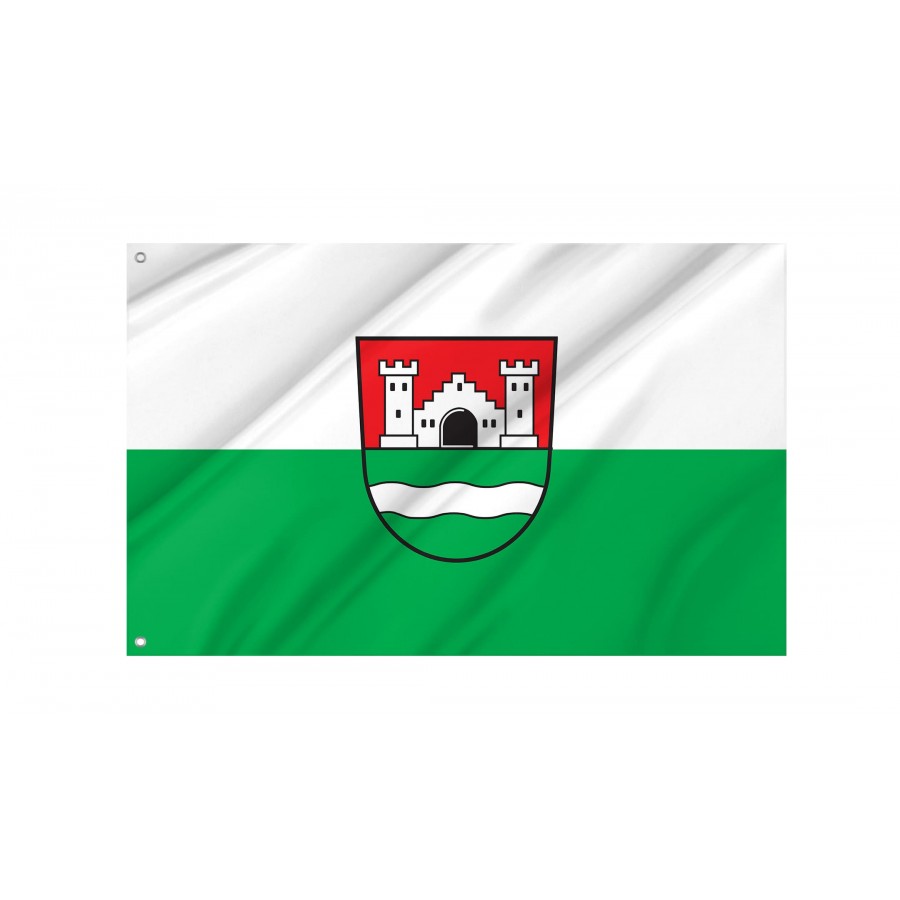 Burgrieden Flag - Official German Municipal Flag from Baden-Württemberg