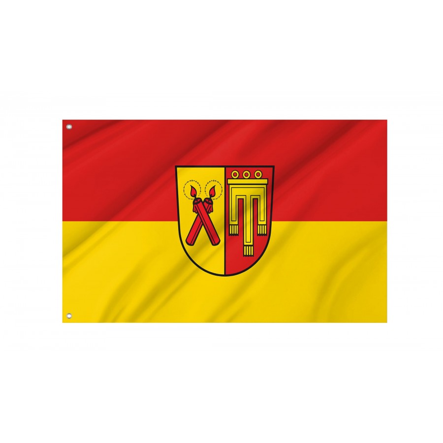 Kirchdorf an der Iller Flag - Official German Municipal Flag from Baden-Württemberg