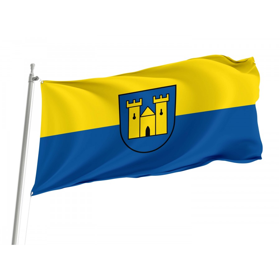 Moosburg Flag - Official German Municipal Flag from Baden-Württemberg