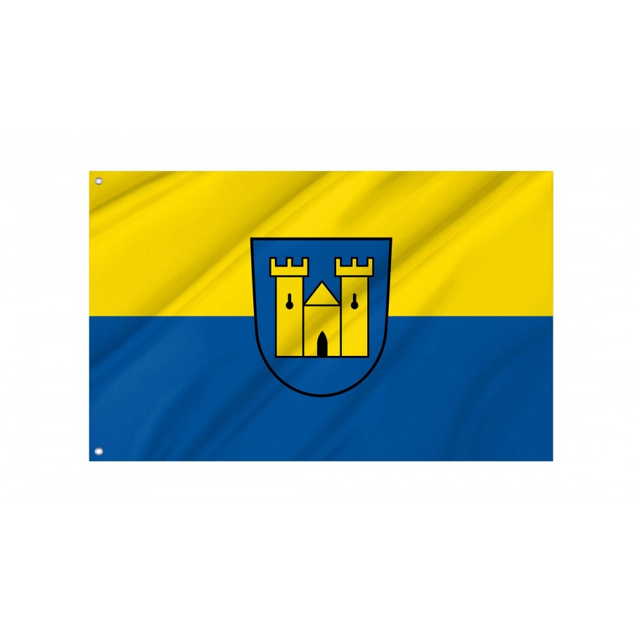 Moosburg Flag - Official German Municipal Flag from Baden-Württemberg