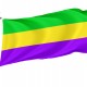 Flag of Rex (Mardi Gras colors), Patriotic Flags, Unique Design Print, Flags for Indoor & Outdoor Use - Imagine 1