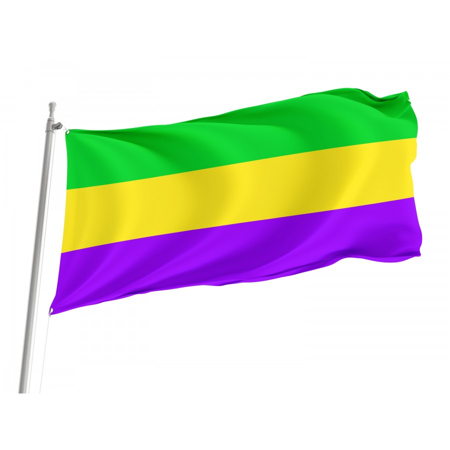 Flag Of Rex (Mardi Gras Colors), Patriotic Flags, Unique Design Print, Flags For Indoor & Outdoor Use - High Quality Germany for Indoor and Outdoor Use