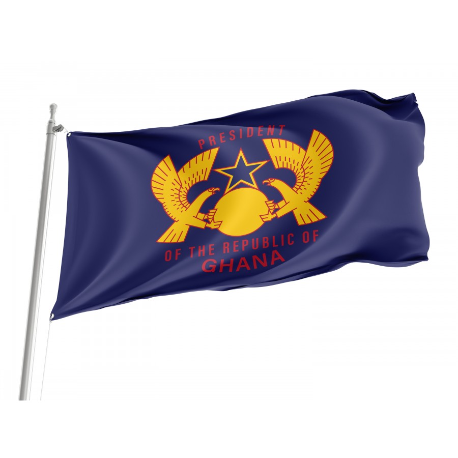 Flag of Standard of The President of Ghana, Patriotic Flags, Unique Design Print, Flags for Indoor & Outdoor Use