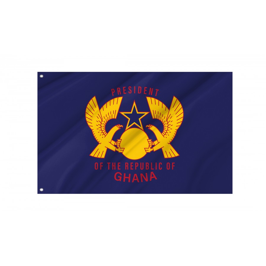 Flag of Standard of The President of Ghana, Patriotic Flags, Unique Design Print, Flags for Indoor & Outdoor Use