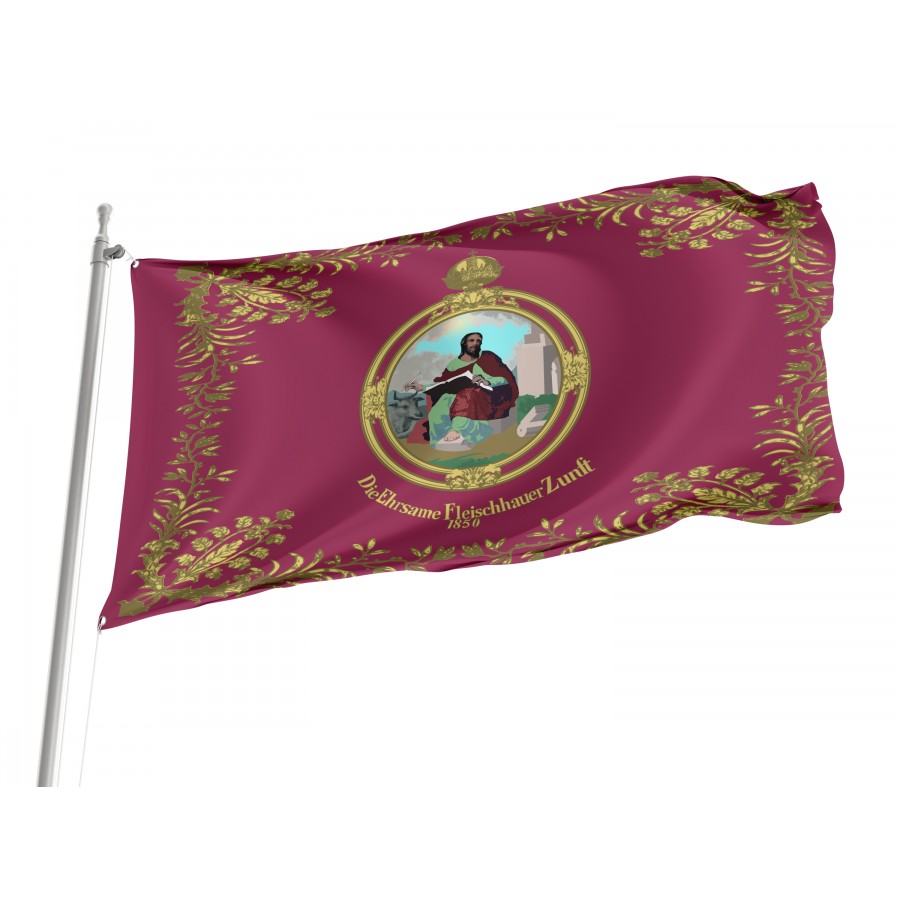 Flag Of Arad Butchers Guild, 1850, Patriotic Flags, Unique Design Print, Flags For Indoor & Outdoor Use - High Quality Historical Flags for Indoor and Outdoor Use
