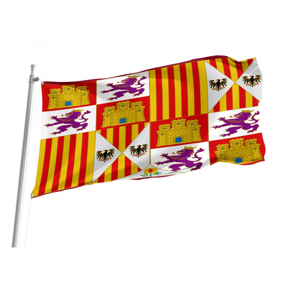 Flag Of Catholic Kings Of Spain 1492, Patriotic Flags, Unique Design Print, Flags For Indoor & Outdoor Use - High Quality Spain for Indoor and Outdoor Use