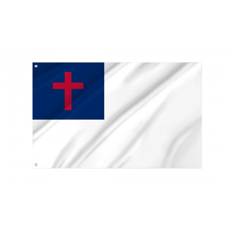Christian Flag, Patriotic Flags, Unique Design Print, Flags For Indoor & Outdoor Use - High Quality Historical Flags for Indoor and Outdoor Use