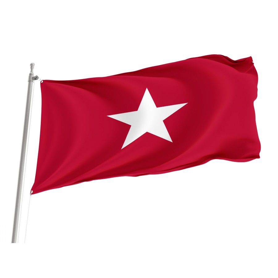 Jane Long Texas Republic 1819 Red Flag, Patriotic Flags, Unique Design Print, Flags For Indoor & Outdoor Use - High Quality Historical Flags for Indoor and Outdoor Use