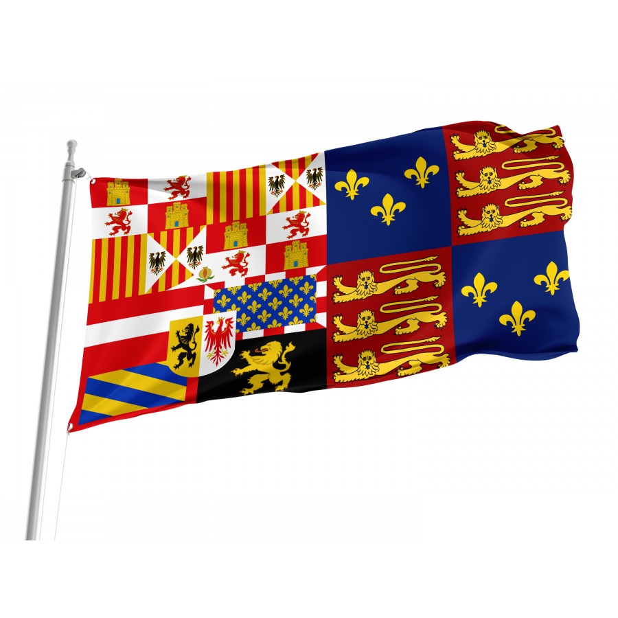 Flag Of Standard Of Philip Of Austria As Prince Of Asturias And King Consort Of England (1554–1556) - High Quality Historical Flags for Indoor and Outdoor Use