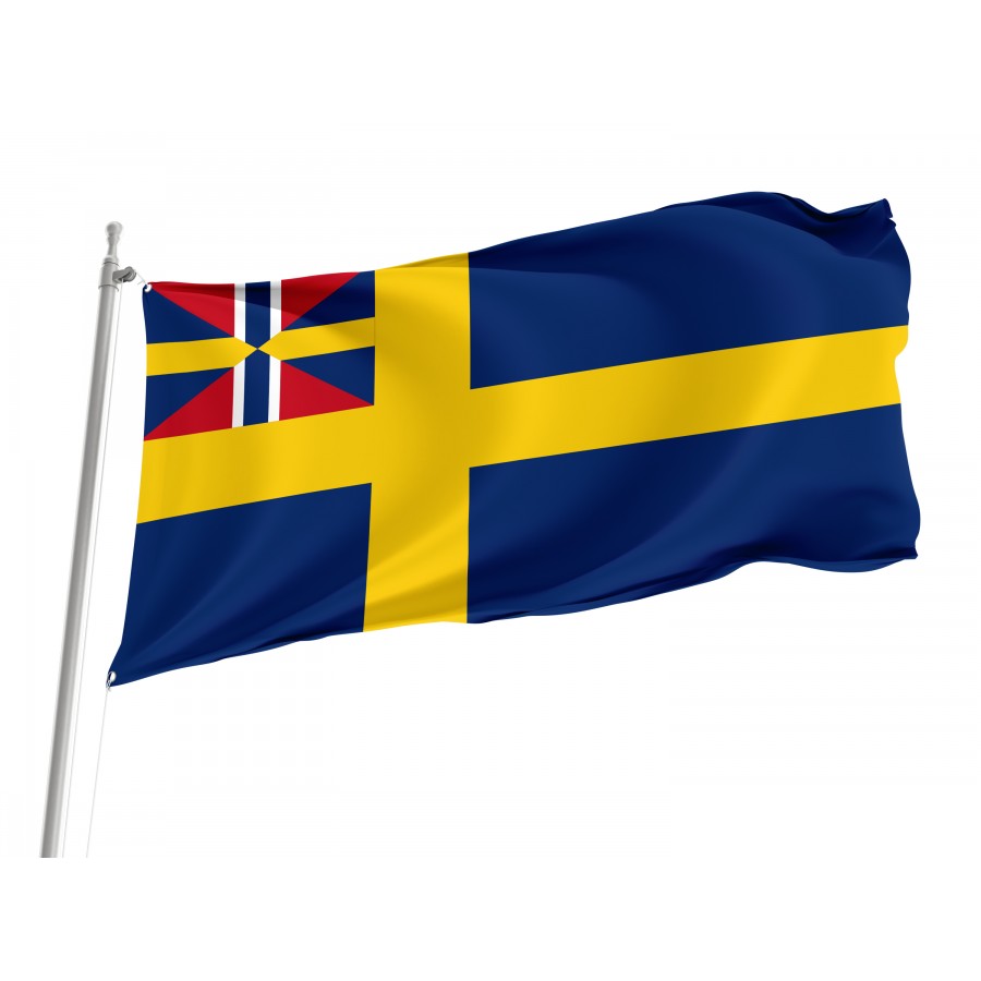 Flag Of Swedish Civil Ensign 1844-1905, Patriotic Flags, Unique Design Print, Flags For Indoor & Outdoor Use - High Quality Historical Flags for Indoor and Outdoor Use